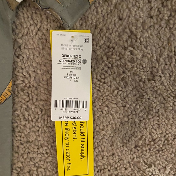 Carter’s Easter bunny carrot pajamas UNISEX - Picture 3 of 11